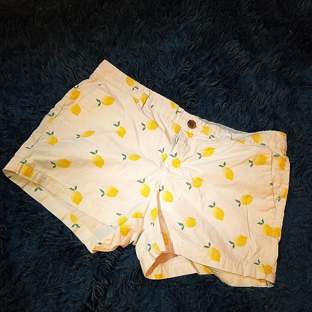 Old Navy, Size 6, White, Lemon Shorts